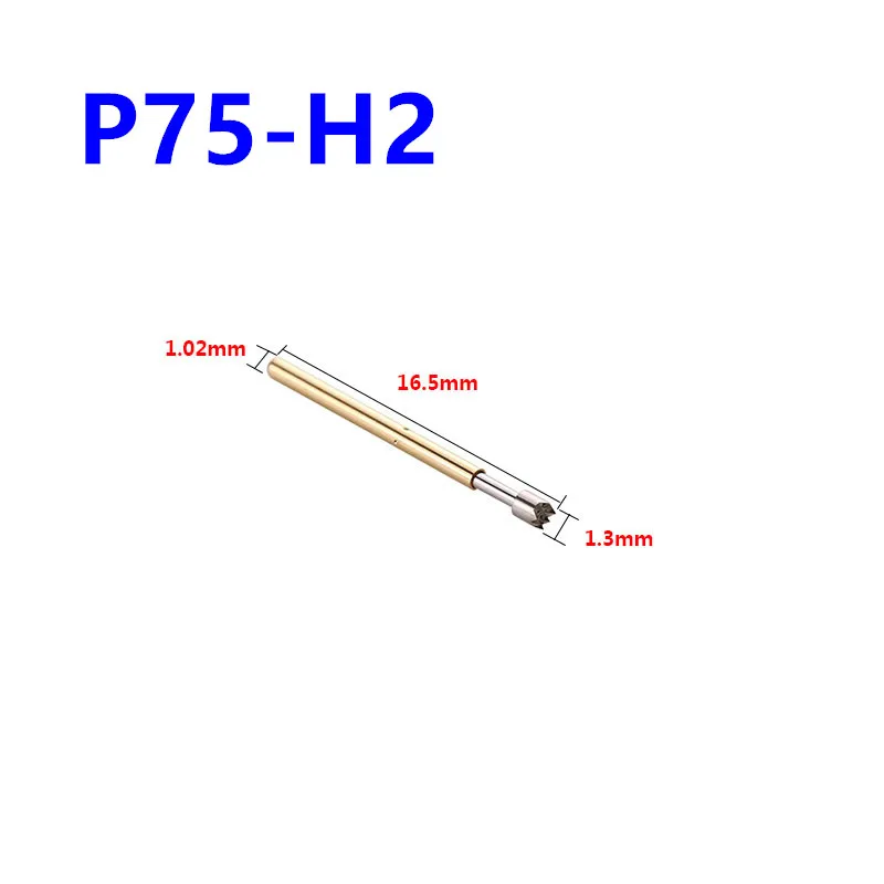100PCS/Pack P75-H2 Plum Head Spring Test Probe Outer Diameter 1.02mm ...
