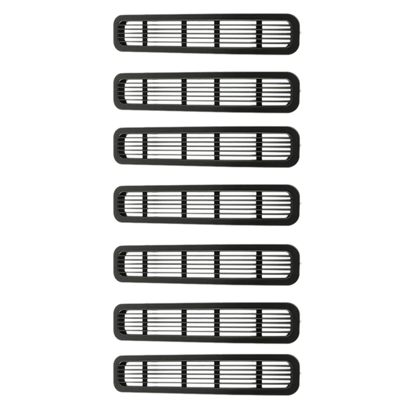 

7 шт., передняя решетка для Jeep Wrangler TJ и Unlimited 1997-2006