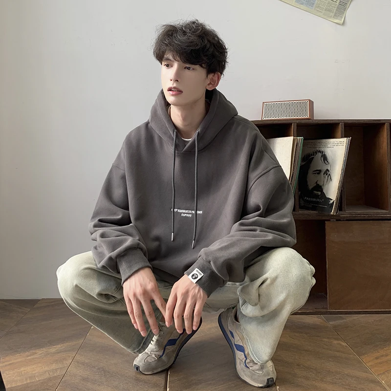 

2023 New Hooded Sweater Hip Hop Embroidery Oversize Men Coat Fashion Brand Sweatshirt Pullover Hoodies Muff Street Hoody Shirt