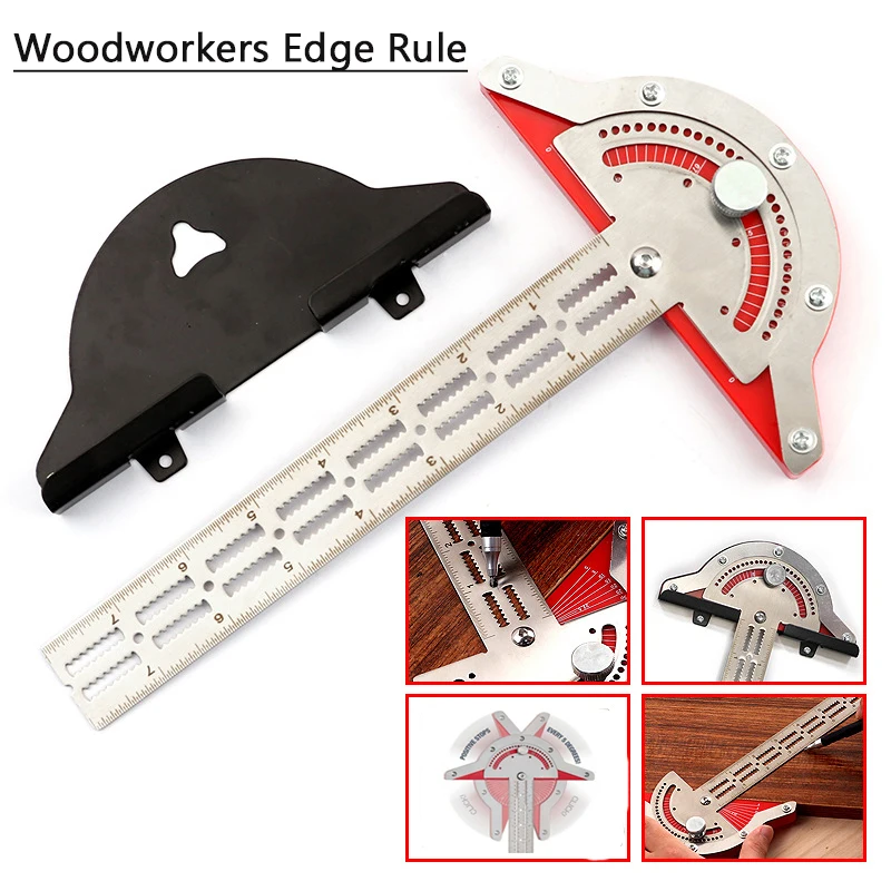 

Woodworkers Edge Ruler Protractors Angles Woodworking Ruler Angles Measure Tool Stainless Steel Baseboard Crafts Carpenter Tools
