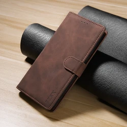 Leather Wallet Case with Card Holder & Magnetic Closure for Galaxy A15 (Coffee)