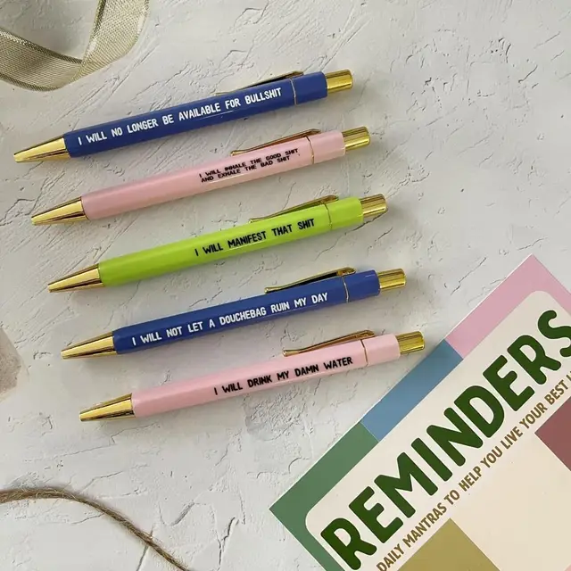 Funny Ballpoint Pens Colorful Complaining Quotes Pen For Student