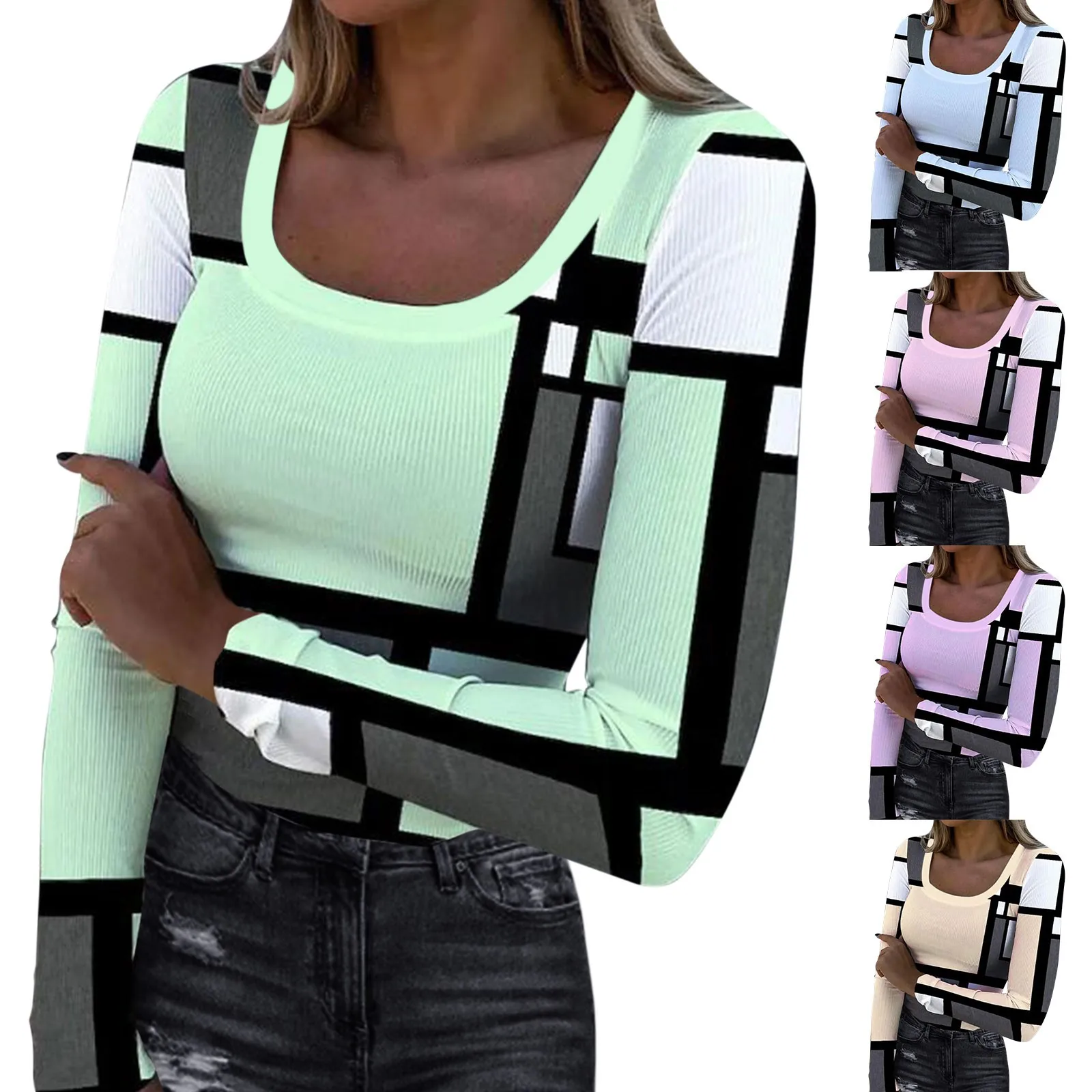 

Женская Блестящая туника с принтом в полоску