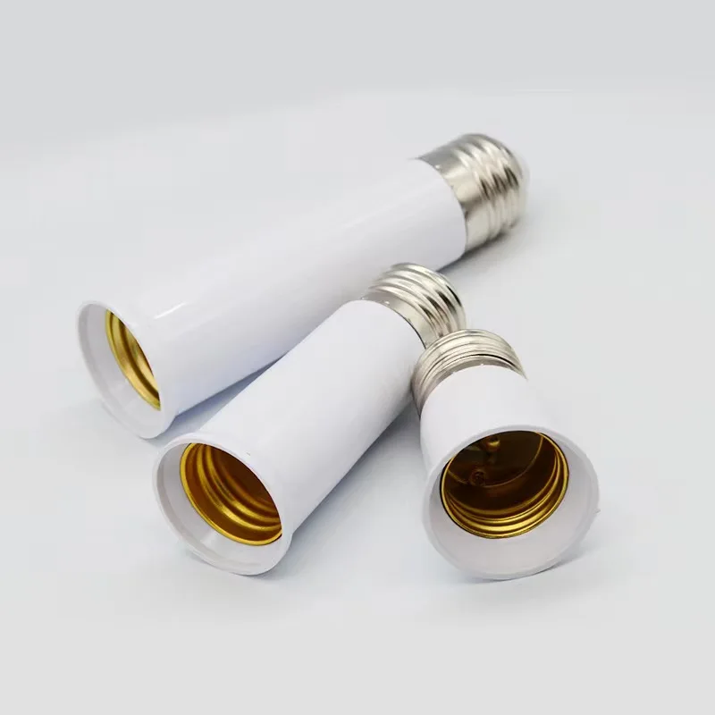 E27 to E27 Extender Lamp Holder Base Bulb Extend Extension Socket Adapter 65mm 95mm 120mm LED Light Adapter Converter Lamp Holder Lamp Bulb Holder Lamp Base Lamp Socket Extender