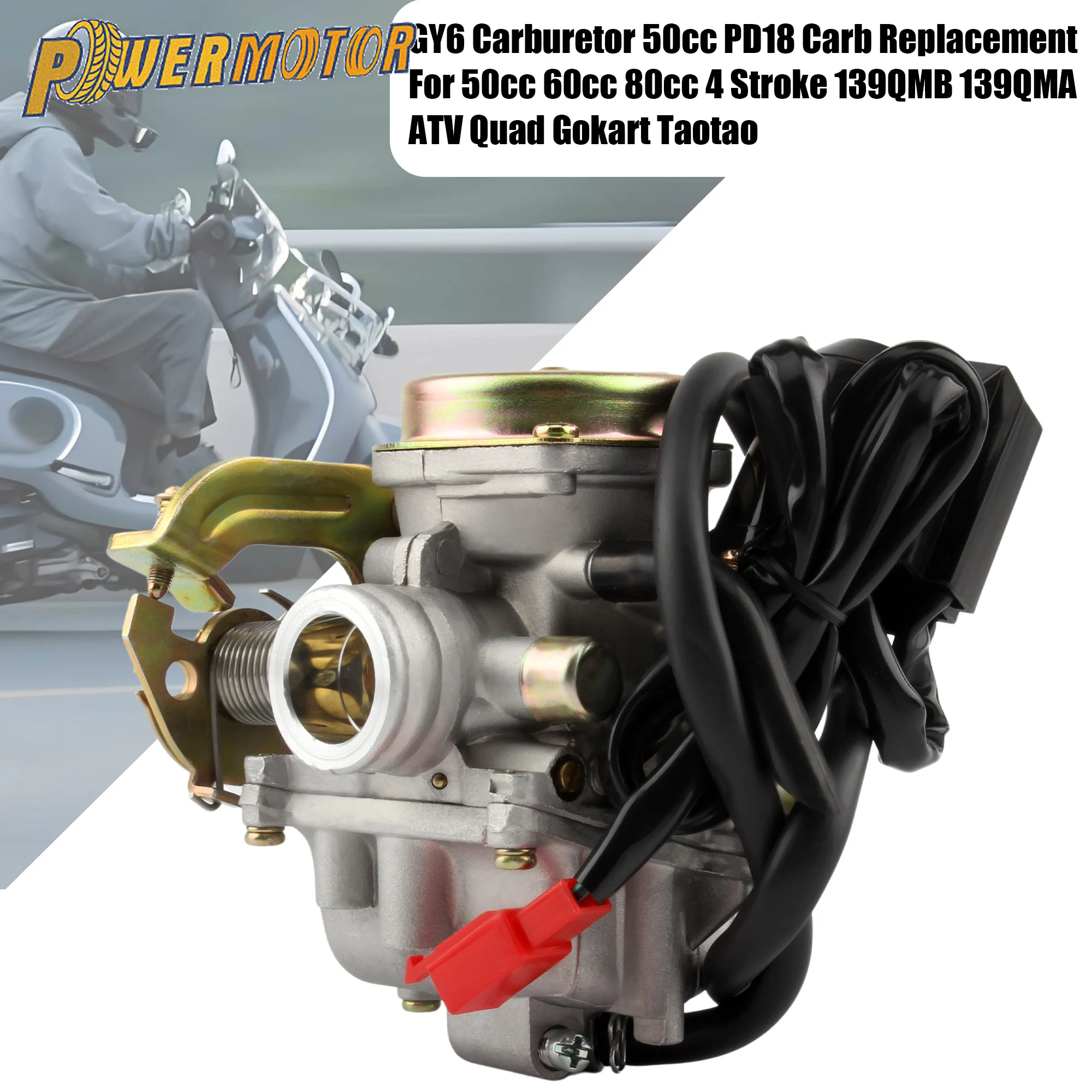 Carburettor For 50-80cc Engine Type QMB139 / QMA139 Complete (E-Choke - Foto 4
