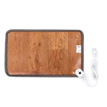 Leather Foot Heating Mat Warmer Electric Heating Pads Feet Leg Warmer Carpet Thermostat Warming Tools Home Office 60W 1