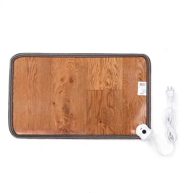 Leather Foot Heating Mat Warmer Electric Heating Pads Feet Leg Warmer Carpet Thermostat Warming Tools Home Office 60W 1