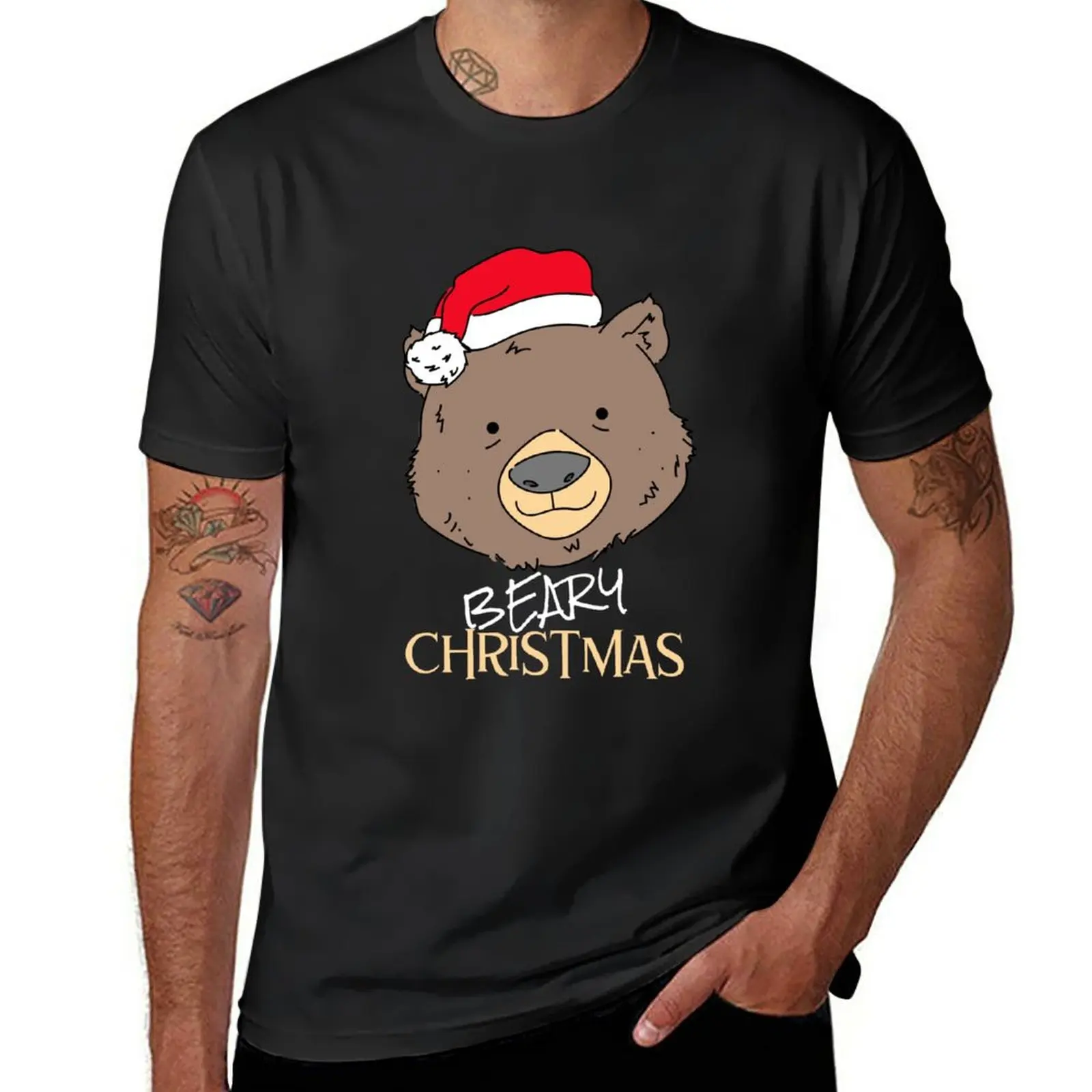 

Beary Christmas T-Shirt kawaii clothes man clothes hippie clothes Aesthetic clothing Men's clothing
