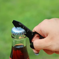 1pc Card type EDC tool card multifunctional keychain bottle opener hexagonal pendant portable screwdriver mini tool 2