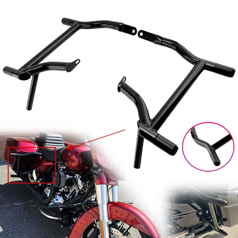 Harley Touring Electra Street Glide Road King FLHT FLHX FLTRX 2009-up 용 오토바이 리어 새들 백 가드 크래시 레일 브래킷