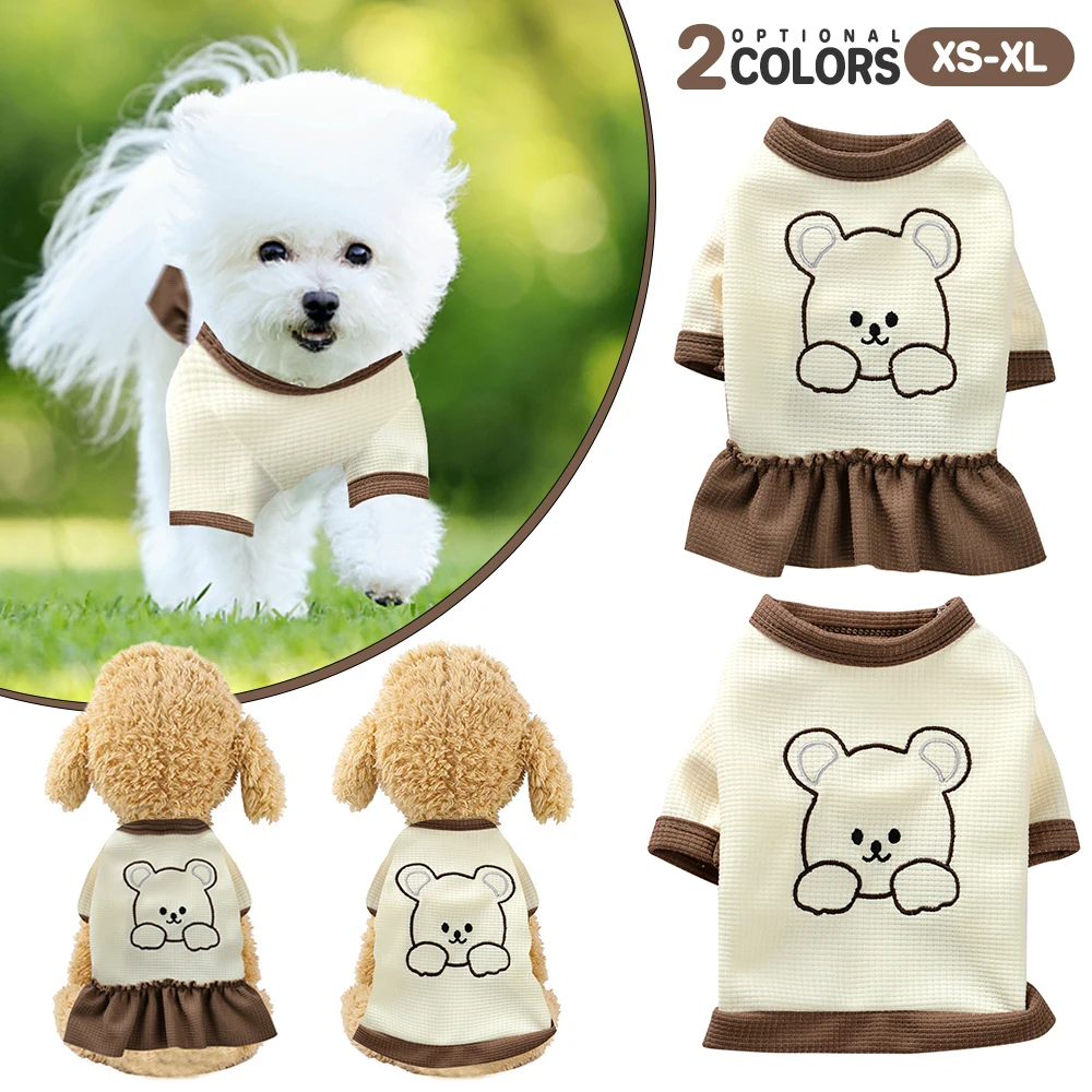 Pet Dress Dog Skirt Sweet Cute Small Fresh Floral For Wedding Spring Summer