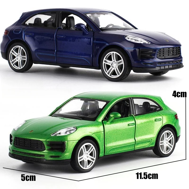 1/36 Porsche Macan SUV Toy Car Model For Children 5'' RMZ CiTY Diecast Sport Miniature Pull Back Collection Gift For Kid Boy 5