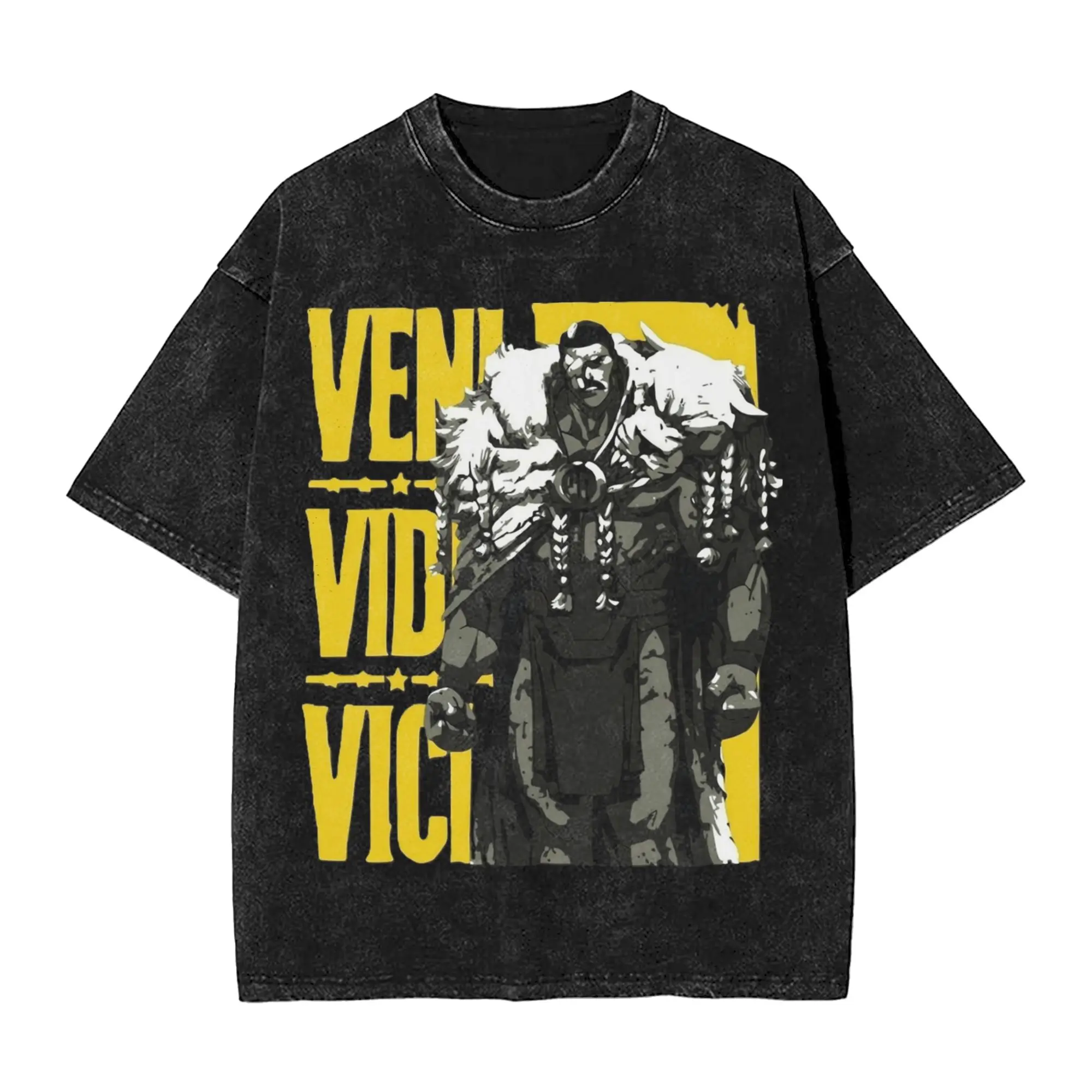 Invincible Cartoon Comic Washed Streetwear HipHop Oversized T-Shirt