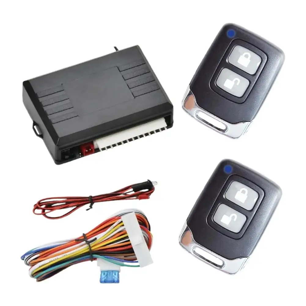 Kit Universal de Cierre Centralizado para Automóvil, Sistema de Cierre Centralizado sin Llave con Alarmas, Control Remot
