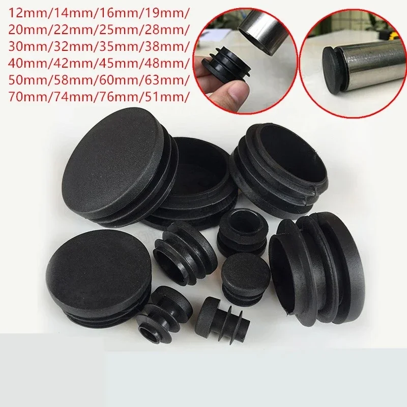 PE Plastic Round Pipe Plug Chair Non-Slip Feet Pads Sealing Plugs Cover 12mm 14mm 16mm 19mm 20mm 22mm 25mm 28mm 30mm-60mm pipe end cap silicone rubber caps rubber caps silicone rubber plugs floor protector caps