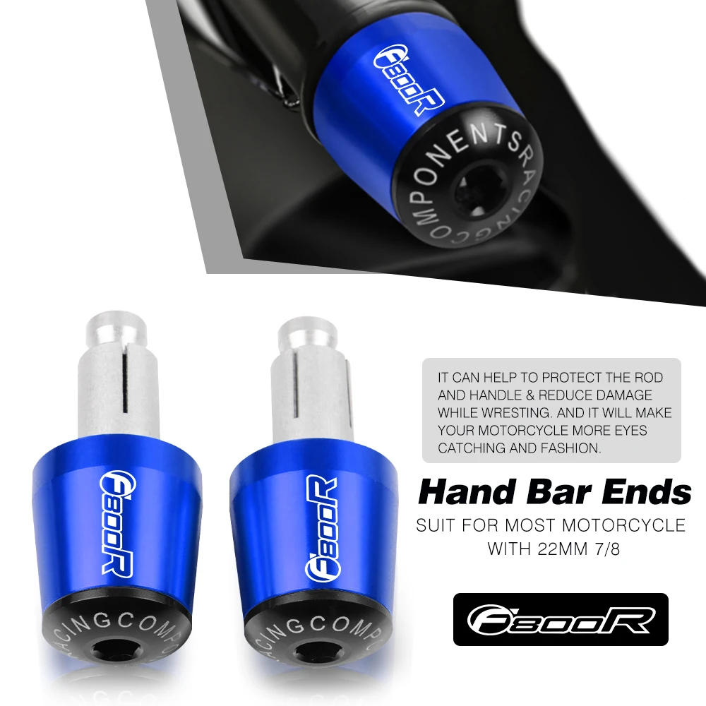 

7/8" 22mm Motorcycle Handlebar Grips End Handle Bar Cap End Plug For BMW F800R F 800 R 2009-2012 2013 2014 2015 2016 2017 2018