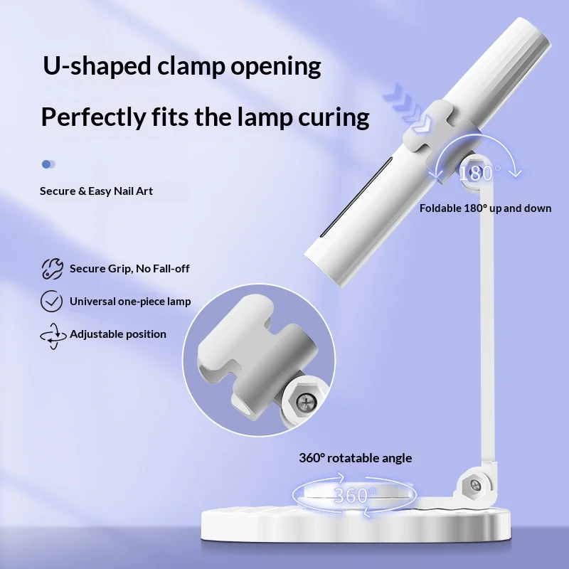 UV LED 네일 램프 전문가용 USB 휴대용 라이트 360도 회전 브래킷 충전식 네일 젤 경화 램프 매니큐어 살롱 도구