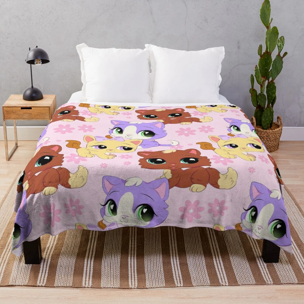 Lps Kittens Throw Blanket Dorm Room Essentials AliExpress