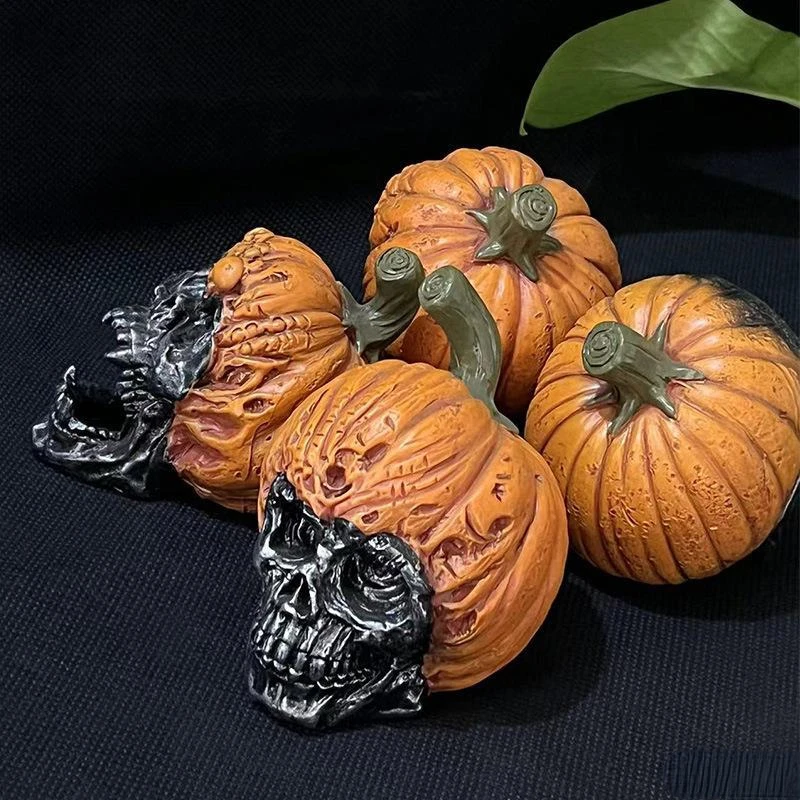 

Resin Crafts Skull Courtyard Decoration home accessories desk Skull Head Evil Pumpkin Halloween Garden Horror Decoration
