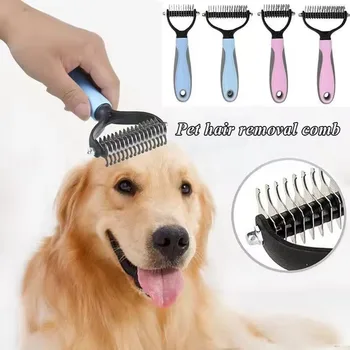 Professional Pet Deshedding Brush Dog Hair Remover Pet Fur Knot Cutter Puppy Cat Comb Brushes Dogs Grooming Shedding Supplies