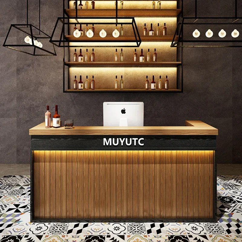 Metal wine storage cabinet wine rack shelf with light against the wall bar rack display case