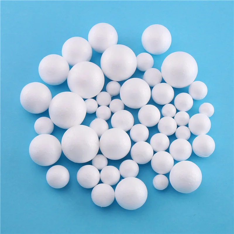 30PCS Solid Foam Balls White DIY Handmade Making Art Crafts Supplies 2CM  4CM