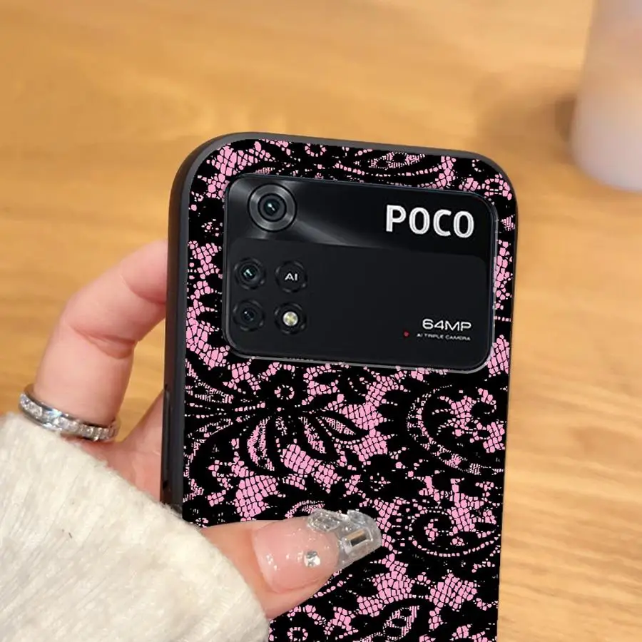 Elegant Lace Flowers Phone Cover Case – Premium Protection and Style