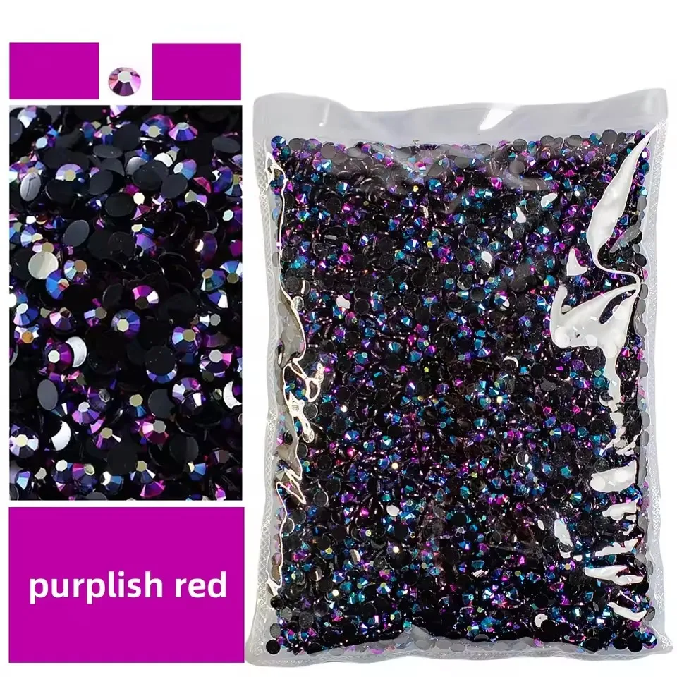 Jelly AB 2-6mm  Resin Non Hot Fix Rhinestones Flat Back Plastic Crystals Strass Glitters Big Package Stones