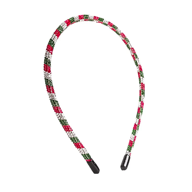 Christmas Hairband Women Hair Crystal Luxury Glitter Full Rhinestone Girls Headbands Xmas Party Hair Accessories Gifts