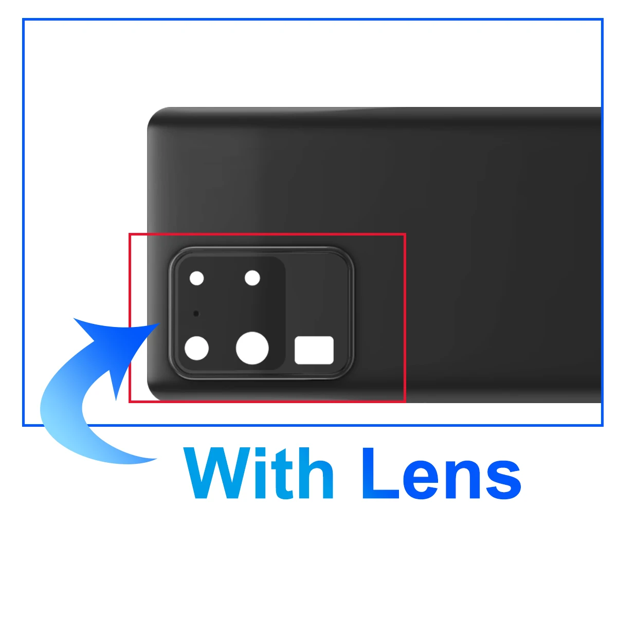 삼성 S20 울트라 카메라 프레임 배터리 도어 하우징 교체 부품, S20 울트라 배터리 백커버 케이스