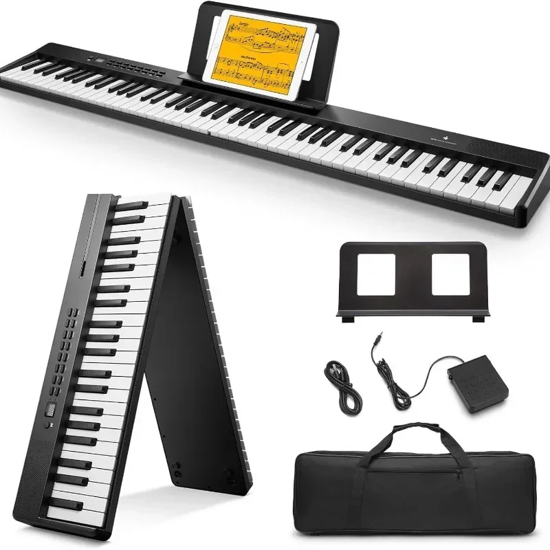 Foldable 88-key Electronic Piano Smart Bluetooth Portable Keyboard Electronic Organ Beginners Practice Electric Instrument