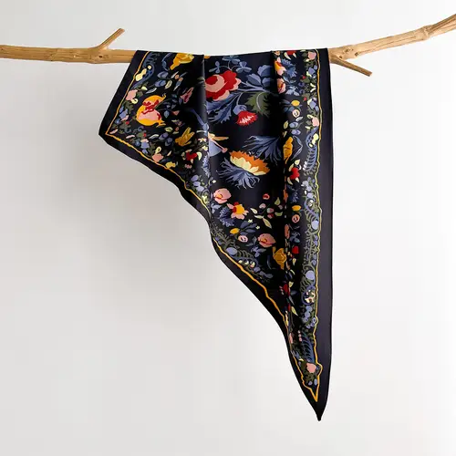 2026 Fashion Triangle Scarf for Women Hair Band Soft Neckerchief Vintage Hijab Stripe Print Headscarf Female Pashmina Bandana - Image 18