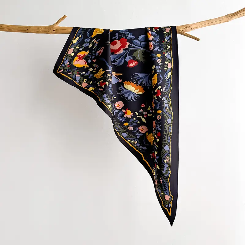 2026 Fashion Triangle Scarf for Women Hair Band Soft Neckerchief Vintage Hijab Stripe Print Headscarf Female Pashmina Bandana - Image 18