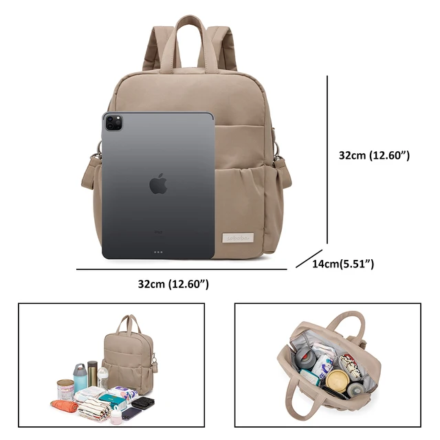 Soboba Waterproof Mommy Diaper Backpack Multi-functional Large Capacity Light Diaper Bag for Quick Outing Travelling Nappy Bags 3