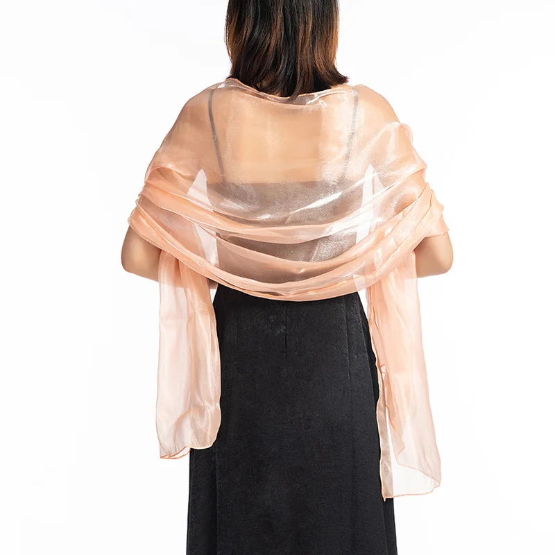 Elegant Wedding Shawls And Wraps 170*70 Dark Grey Party Evening Dress Wedding Wrap Bolero Cape Shawl Pure Color Long Scarf