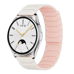 Magnetic Loop Silicone Watch Band - 22mm/20mm Premium Strap Bracelet - 22mm watch strap (08 Starlight   Powde)