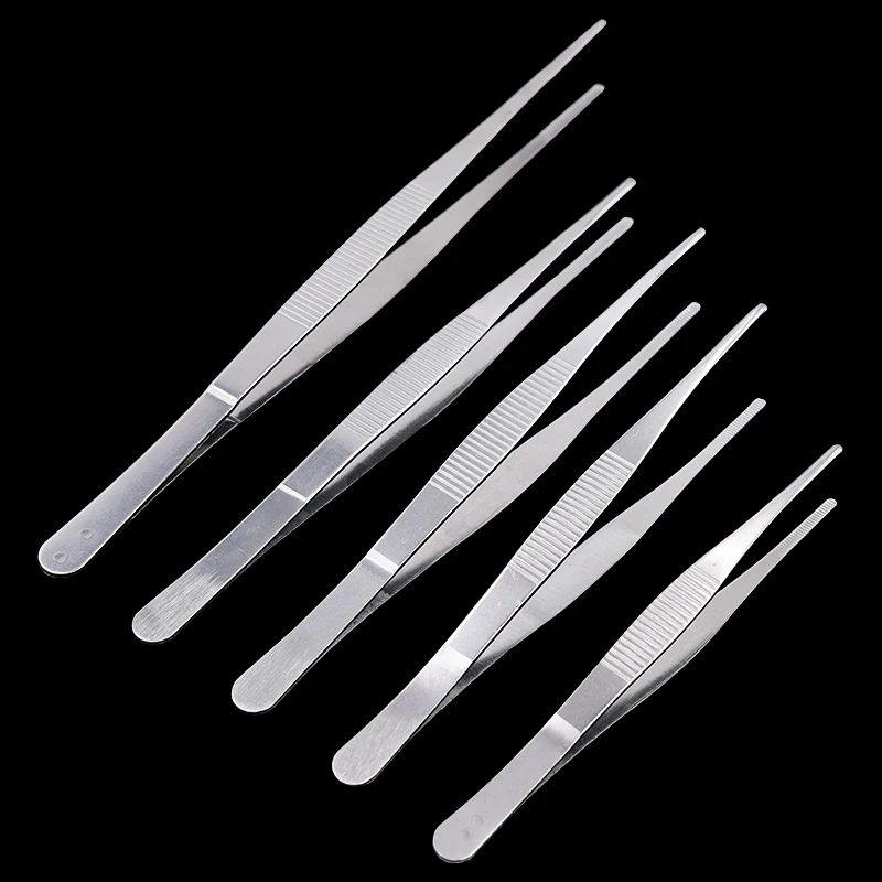 1PCS Livestock Animal Veterinary Tweezers Stainless Steel Surgical Forceps Tweezers kit Heat Resistant Straight Tweezers 3