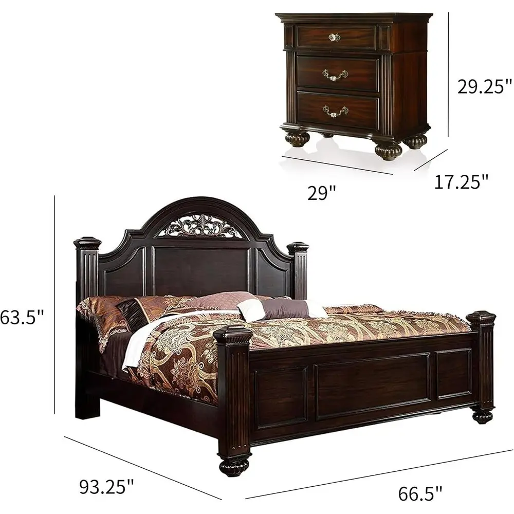 6-Piece Solid Walnut Queen Bedroom Set 2