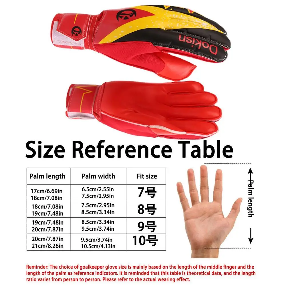 thumbnail image 1 of Guantes de portero de fútbol profesional de látex con protección para los dedos para niños y adultos, antideslizantes y transpirables, 1 of 5