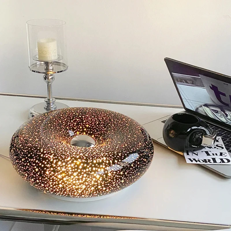 KEVIN-Lampe LED rétro en verre nickel é orange, modèle plus lent, luminaire décoratif d'intérieur, idéal pour un salon ou une chambre à coucher  39