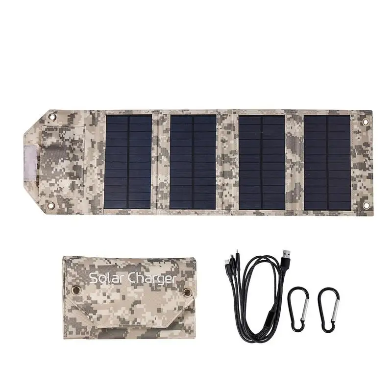 

Solar Panels For Camping Folding Outdoor USB Charger For Hiking Outdoor Travel Accessories 5V 2A Solar Power Bank For Camera