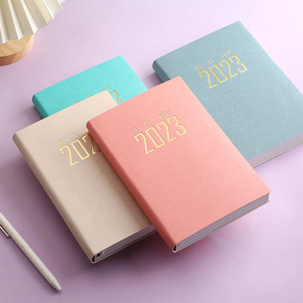 A5 Notebook 2023 365 Days Portable Pocket Notepad Daily Weekly Agenda Planner Notebooks Stationery Office School Supplies