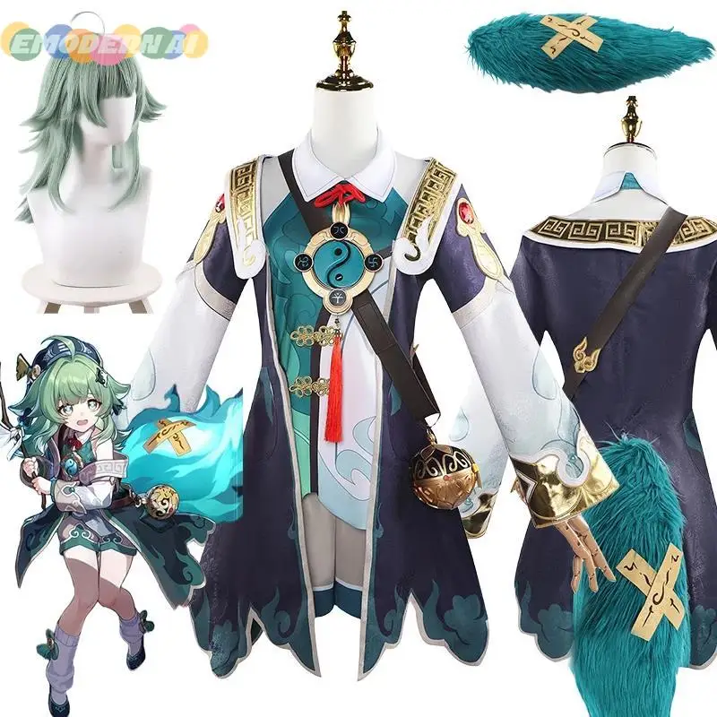 

HuoHuo Cosplay Costume Game Honkai Star Rail Cosplay Uniform Top Short Tail Hat Wig Outfit Halloween Carnival Costumes for Women