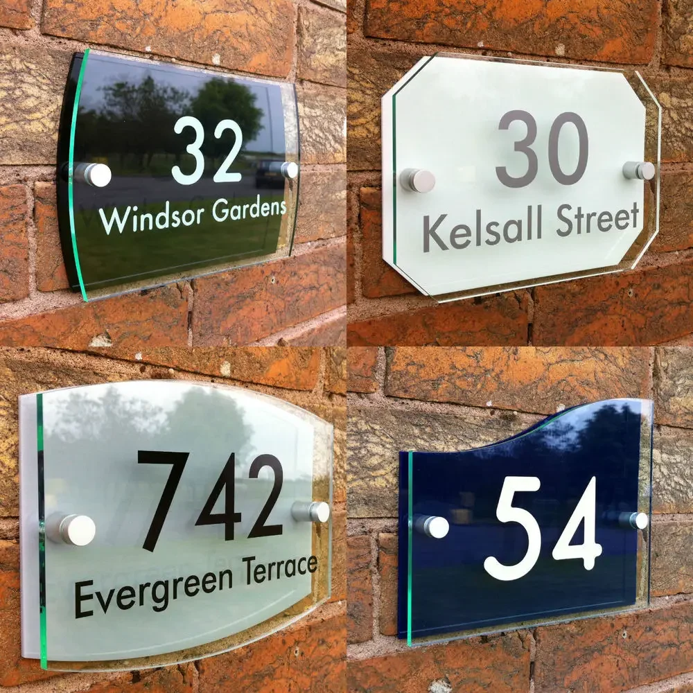

DIY House Number Personalised HOUSE SIGN PLAQUE Address House Door Number Street Name Acrylic Street Office Floating Signage