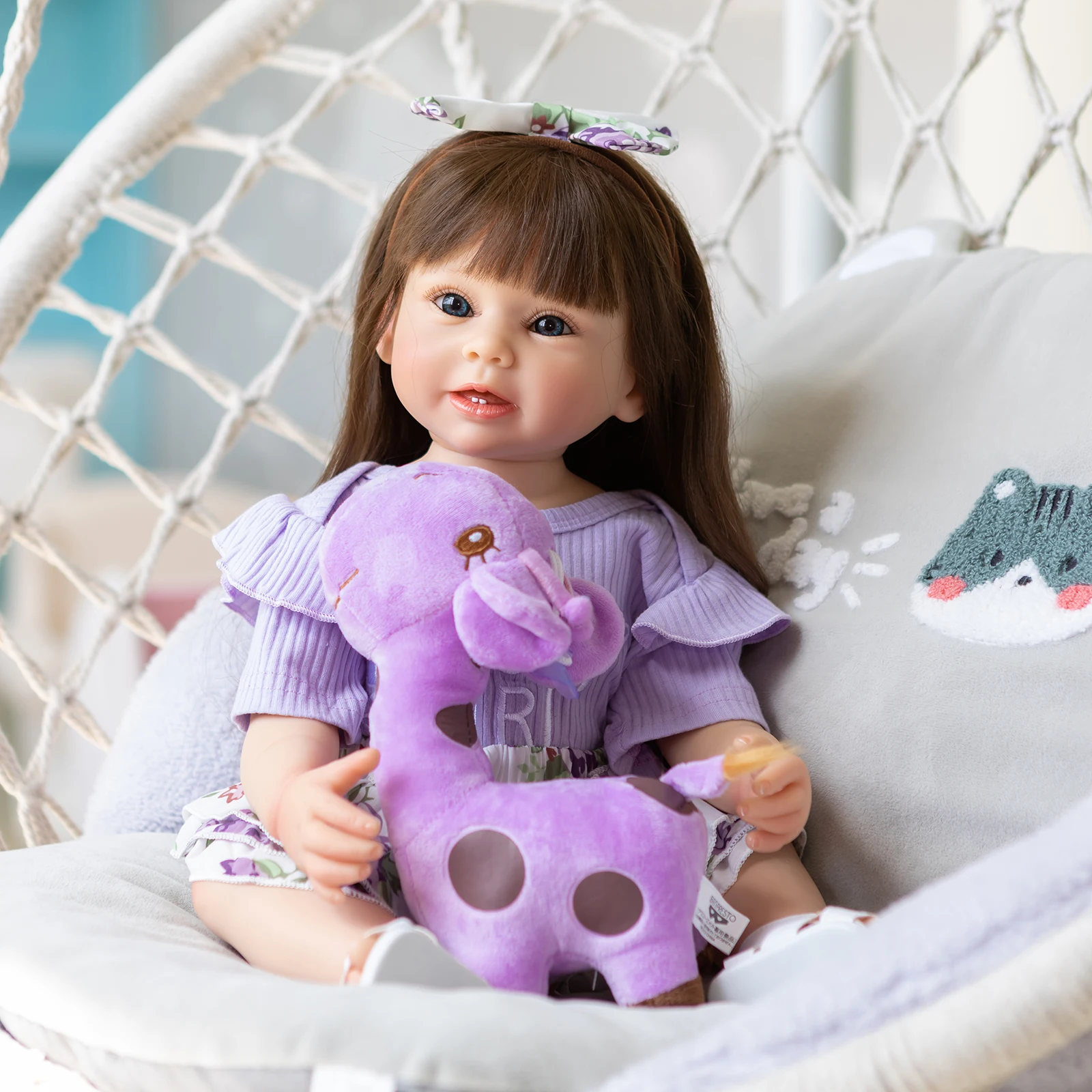 

55cm Bebe Reborn Menina Bonecas Full Silicone Vinyl Bonnie Reborn Baby Dolls Dress Up Toys for Children