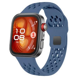 Sport Breathable Silicone Strap - Premium Wrist Band Bracelet Accessory for HUAWEI FIT 4 3 (Blue)