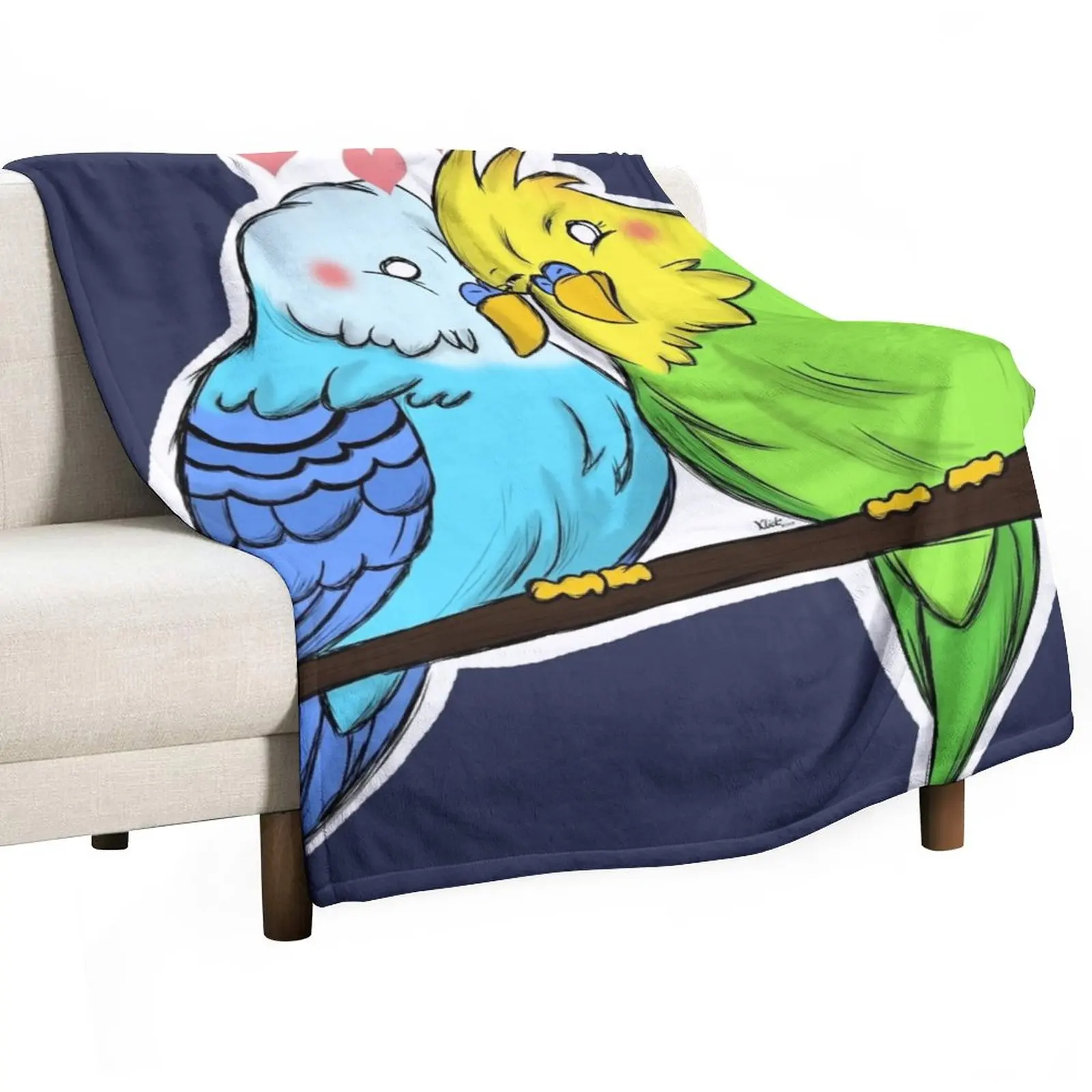 

Love Budgies Throw Blanket fluffy blanket Beach Blanket