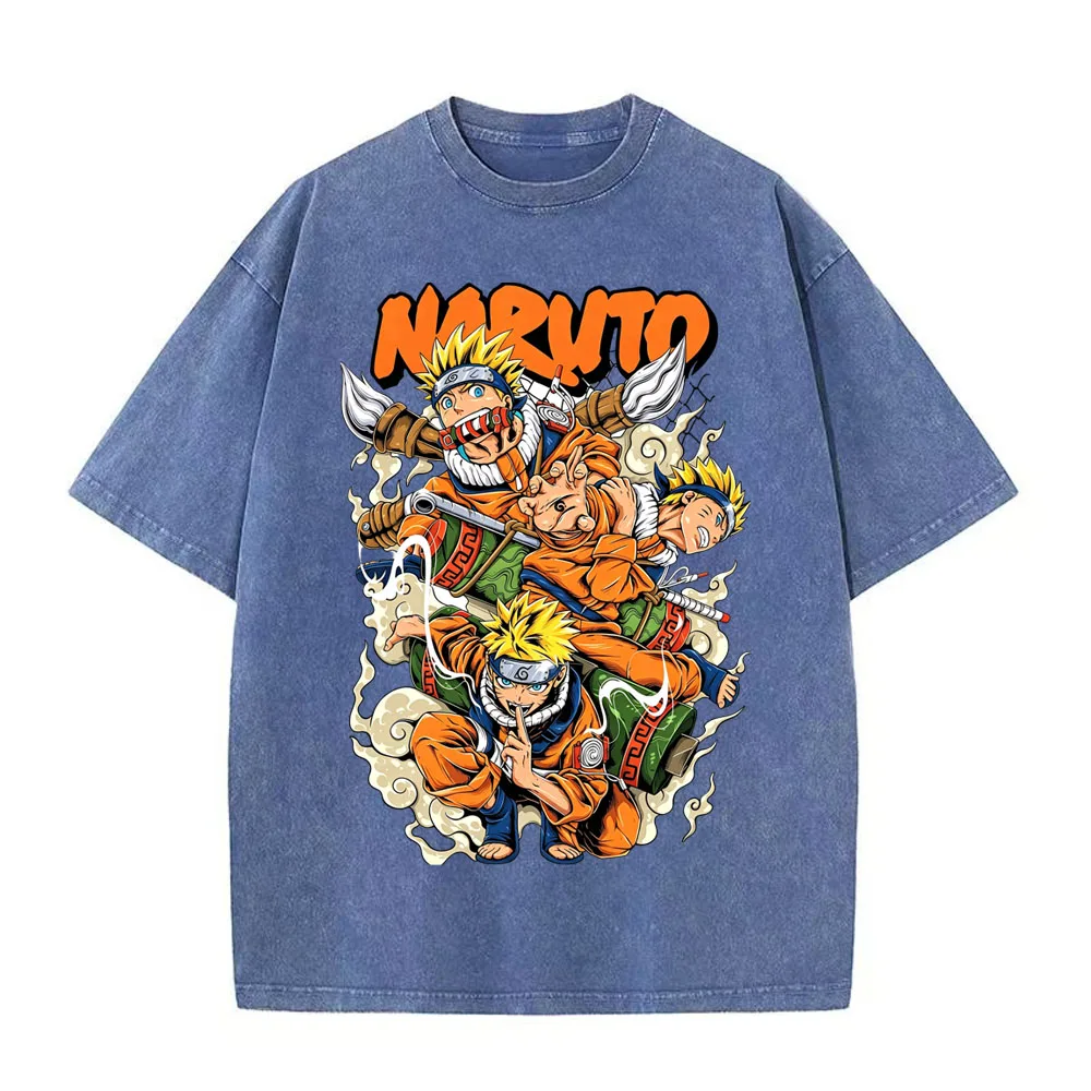 Retro Naruto Manga Cover Unisex Pure Cotton Short Sleeve Top