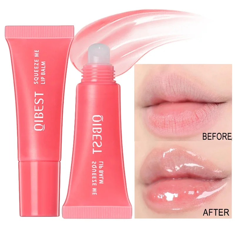 Lasting Moisturizing Mirror Lip Oil Transparent Nutritious Fruit Jelly Natural Lip Gloss Plumper Lip Tint Lip Balm Korean Makeup