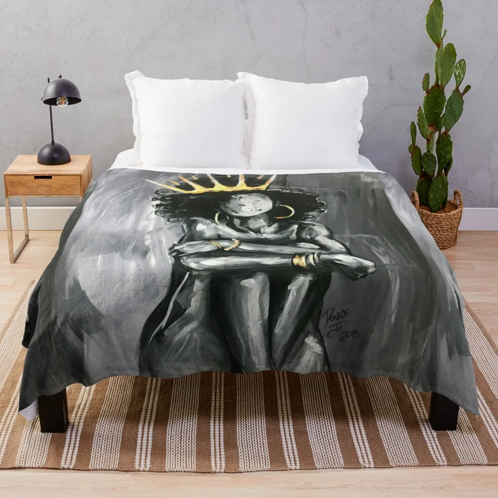 

Naturally Queen IX Throw Blanket Flannel Fabric